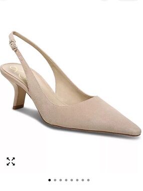 Sam Edelman Bianka Slingback Pump Beige Suede